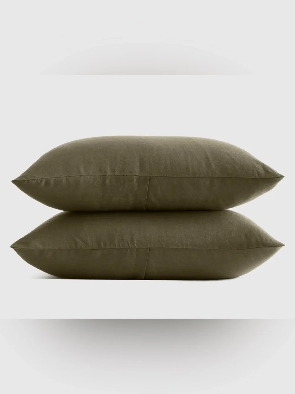 NWT Quince European Linen Sham Set, Standard (Dusty Olive)